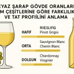 Beyaz Şarap Gövde Oranları Üzüm Çeşitlerine Göre Farklılıklar ve Tat Profilini Anlama