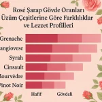 Rose Şarap Gövde Oranları Üzüm Çeşitlerine Göre Farklılıklar ve Lezzet Profilleri