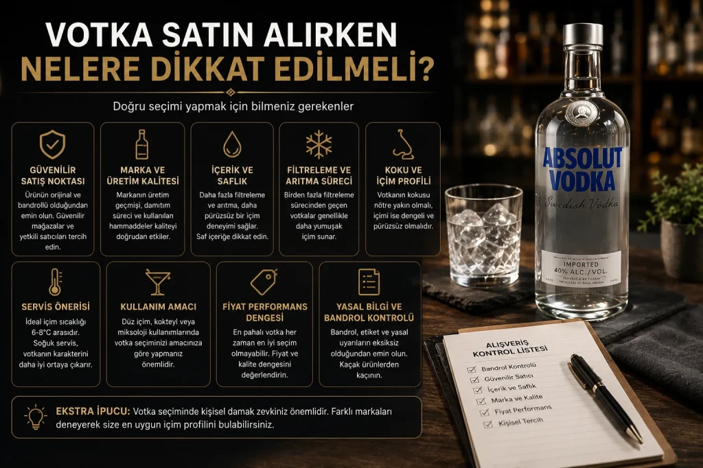 Votka Satın Alırken Nelere Dikkat Edilmeli? Votka satın alırken dikkat edilmesi gerekenler